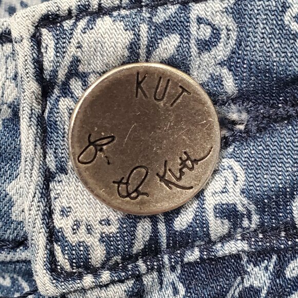 Kut From The Kloth Jeans Eva Boho Paisley Printed Denim Ankle Skinny Festival - Picture 12 of 16